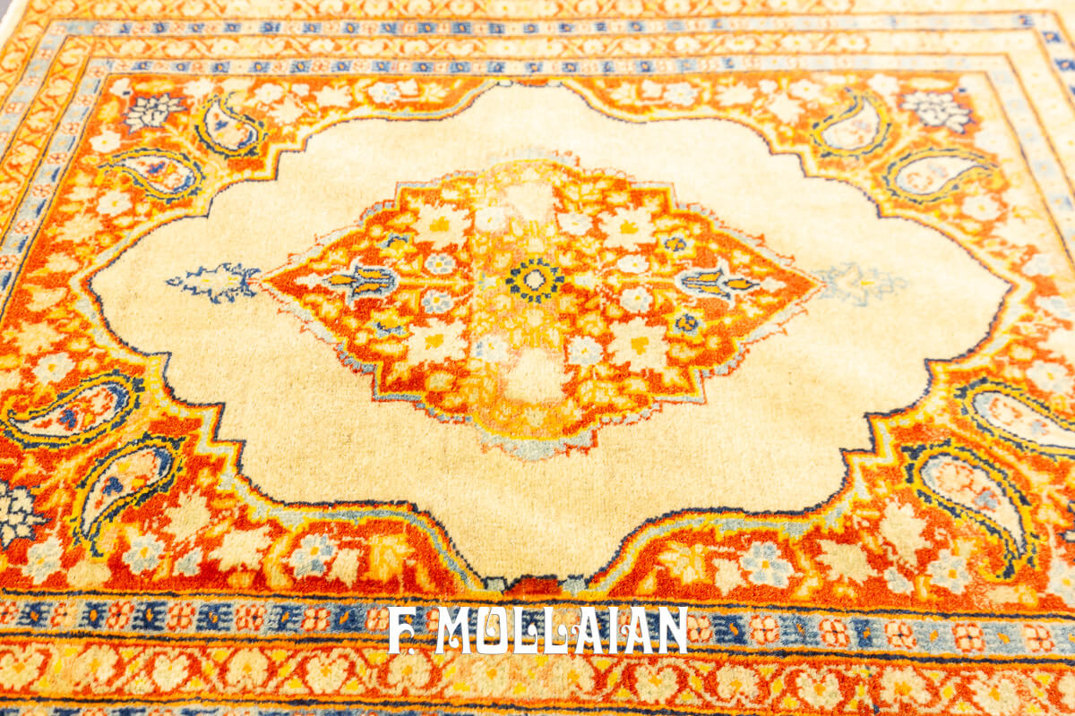 Tappeto Antico Classico Color Beige Tabriz Hagi Gialili n°:362048